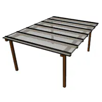 Kit Policarbonato Cristal 6mm 4,00m x 1,50m - Perfis Naturais