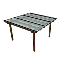 kit Policarbonato Cristal 4mm 3,00m x 2,00m - Perfis Naturais