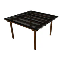 kit Policarbonato Fume 4mm 3,00m x 2,00m - Perfis Naturais