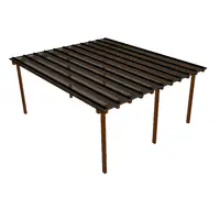 Kit Policarbonato Fume 4mm 5,00m x 6,00m - Perfis Naturais