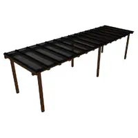 Kit Policarbonato Fume 4mm 7,00m x 2,00m - Perfis Naturais