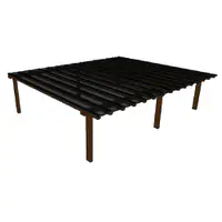Kit Policarbonato Fume 4mm 7,00m x 6,00m - Perfis Naturais