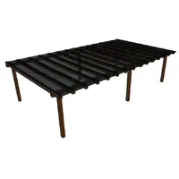 Kit Policarbonato Fume 4mm 7,00m x 4,00m - Perfis Naturais