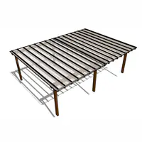 Kit Policarbonato Cristal 4mm 8,00m x 6,00m - Perfis Naturais