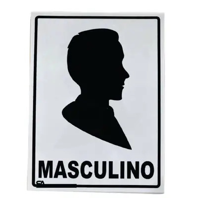 Placa Masculino - 15cm x 20cm