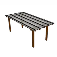 Kit Policarbonato Cristal 4mm 2,00m x 4,00m - Perfis Naturais