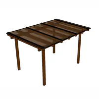 Kit Policarbonato Bronze 4mm 3,00m x 1,00m - Perfis Naturais