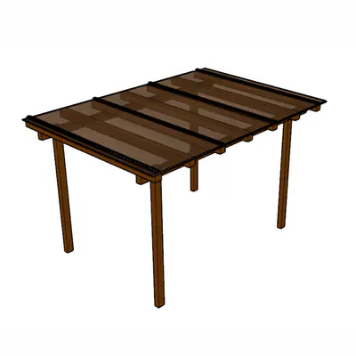 Foto: Kit Policarbonato Bronze 4mm 3,00m x 1,00m - Perfis Naturais