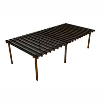 Kit Policarbonato Fume 4mm 10,00m x 4,00m - Perfis Naturais