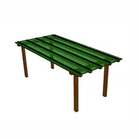 Kit Policarbonato Verde 4mm 2,00m x 6,00m - Perfis Naturais