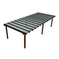 Kit Policarbonato Cristal 4mm 7,00m x 3,00m - Perfis Naturais