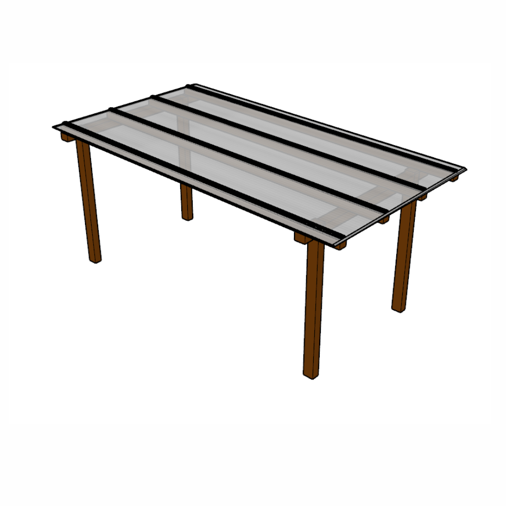 Kit Policarbonato Branco Refletivo 6mm 2,00m x 6,00m - Perfis Naturais