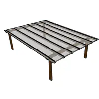Kit Policarbonato Cristal 6mm 4,00m x 6,00m - Perfis Naturais