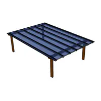 Kit Policarbonato Azul 6mm 4,00m x 6,00m - Perfis Naturais