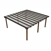 Kit Policarbonato Cristal 6mm 6,00m x 6,00m - Perfis Naturais