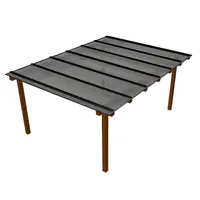 kit Policarbonato Cinza Refletivo 6mm 4,00m x 3,00m - Perfis Naturais
