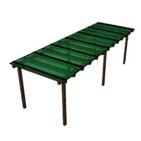 Kit Policarbonato Verde 6mm 6,00m x 1,00m - Perfis Naturais