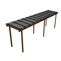 Kit Policarbonato Cinza Refletivo 6mm 6,00m x 1,00m - Perfis Naturais