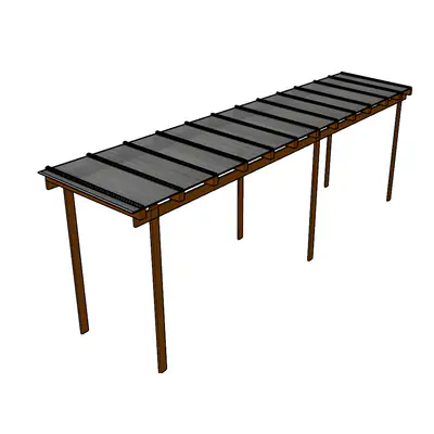 Kit Policarbonato Cinza Refletivo 6mm 6,00m x 1,00m - Perfis Naturais