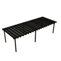 Kit Policarbonato Fume 4mm 12,00m x 6,00m - Perfis Naturais