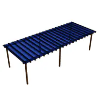 Kit Policarbonato Azul 4mm 12,00m x 6,00m - Perfis Naturais