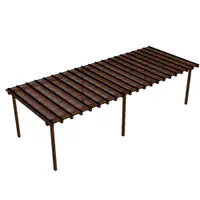Kit Policarbonato Bronze 4mm 12,00m x 6,00m - Perfis Naturais