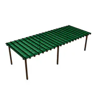 Kit Policarbonato Verde 4mm 12,00m x 6,00m - Perfis Naturais