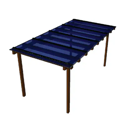 Foto: Kit Policarbonato Azul 4mm 4,00m x 1,00m - Perfis Naturais