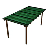 Kit Policarbonato Verde 4mm 4,00m x 1,00m - Perfis Naturais
