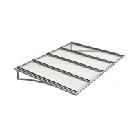 Toldo Fixo Policarbonato Alveolar Cristal 1,50m x 1,00m  Estrutura Branca