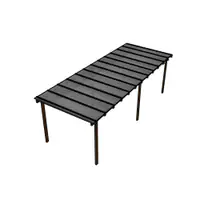 Kit Policarbonato Cinza Refletivo 6mm 8,00m x 3,00m - Perfis Naturais