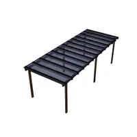 Kit Policarbonato Fume 6mm 8,00m x 4,00m - Perfis Naturais