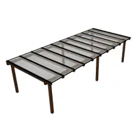 Kit Policarbonato Cristal 6mm 7,00m X 3,00m - Perfis Naturais
