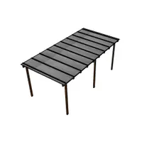 Kit Policarbonato Cinza Refletivo 6mm 6,00m x 3,00m - Perfis Naturais