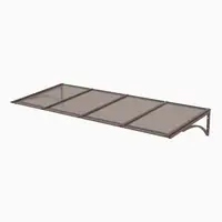 Toldo Fixo Policarbonato Alveolar Bronze - 1,50m x 1,20m - Estrutura Bronze
