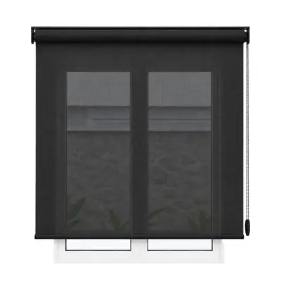 Persiana Rolo Tela Solar 3% Preta - 1,20m x 1,20m
