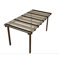 Kit Policarbonato Cristal 4mm 4,00m x 1,50m - Perfis Bronze