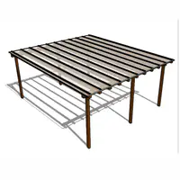 Kit Policarbonato Cristal 4mm 5,00m x 6,00m - Perfis Bronze
