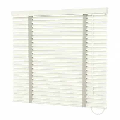 Foto: Persiana Horizontal Alumínio 50mm Branca Fita Cinza - sob medida