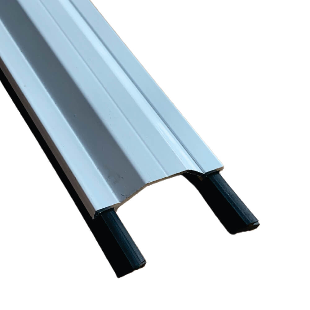 Perfil Trapezio Branco - 4,00m + 8m de gaxeta epdm