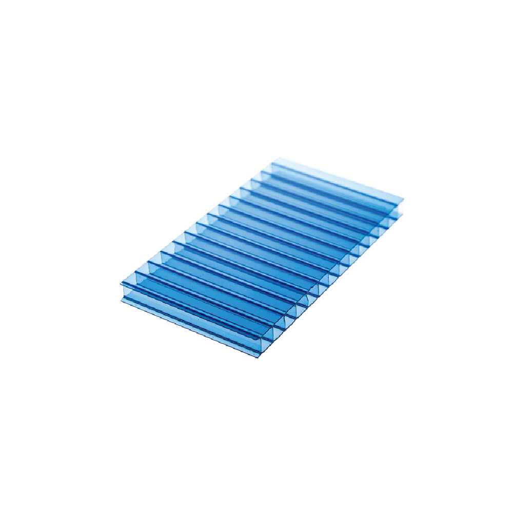 Chapa de Policarbonato Alveolar Azul 6mm - 2,10m x 6,00m - Polygal