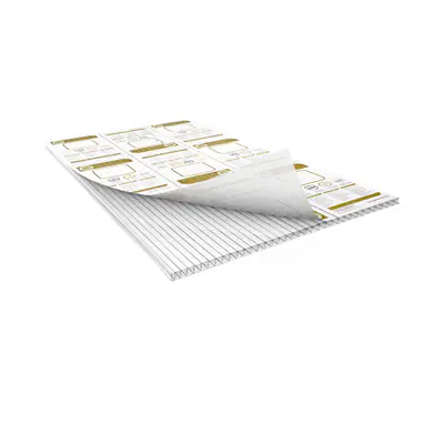 Chapa de Policarbonato Alveolar Cristal 4mm - 2,10m x 2,00m - Smart
