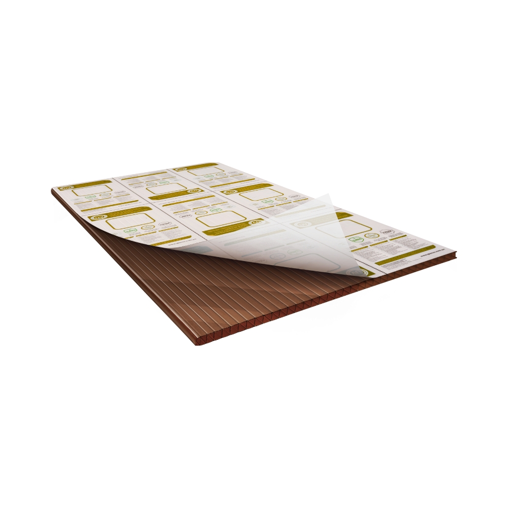 Foto: Chapa de Policarbonato Alveolar Bronze 6mm - 2,10m x 1,50m - Smart