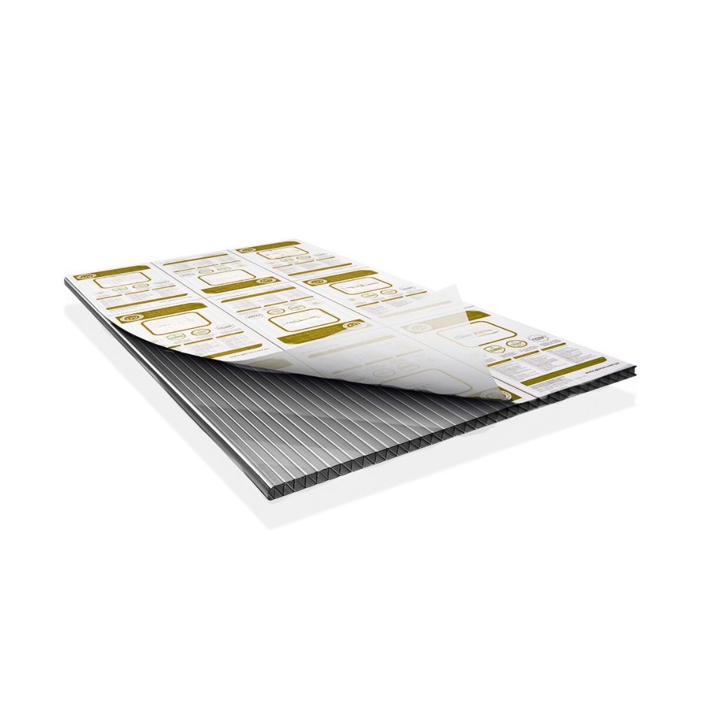 Foto: Chapa de Policarbonato Alveolar Fume 4mm - 2,10m x 1,00m - Smart