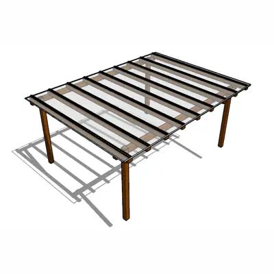 Foto: Kit Policarbonato Compacto Cristal 3mm 6,00m x 6,00m - Perfis Naturais