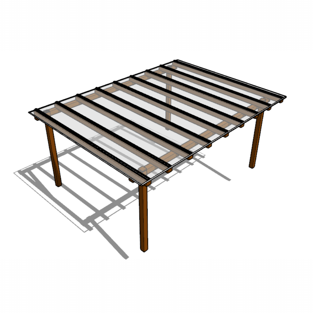 Foto: Kit Policarbonato Compacto Cristal 3mm 6,00m x 3,00m - Perfis Naturais