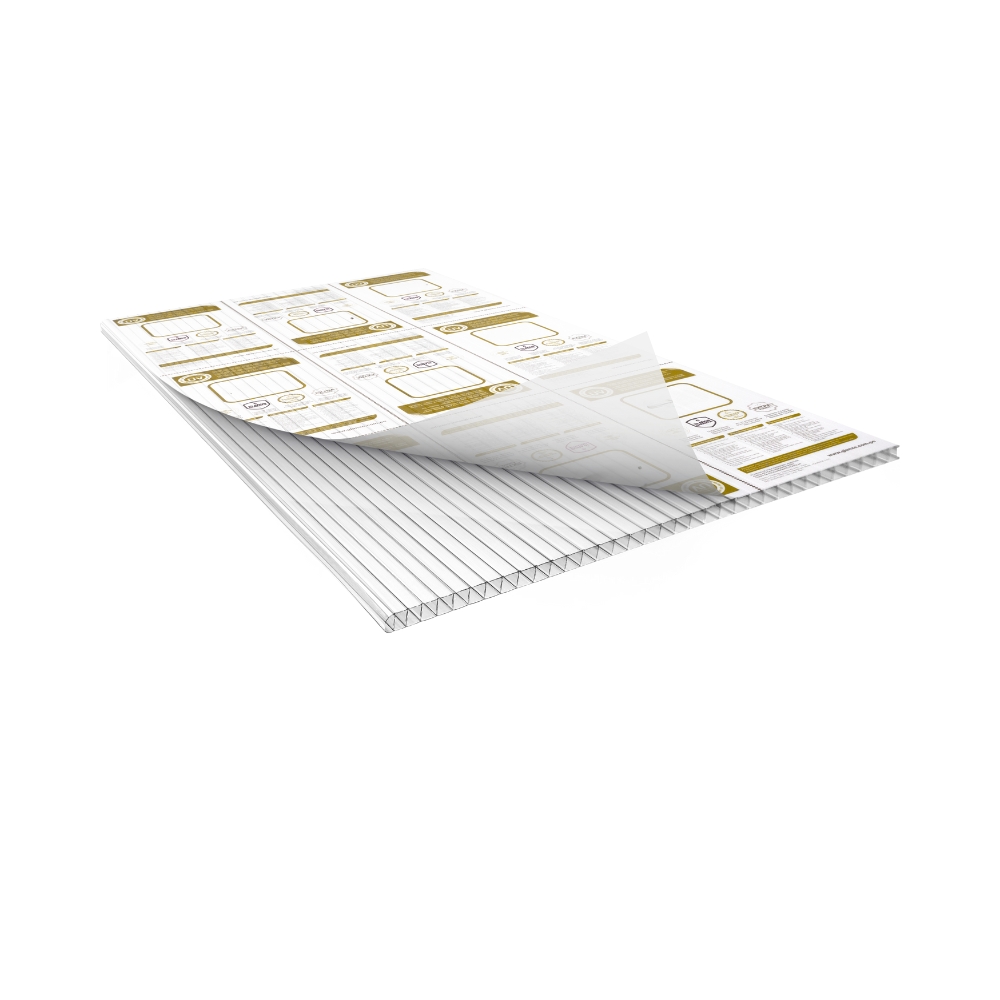 Foto: Chapa de Policarbonato Alveolar Cristal 4mm - 1,05m x 1,00m - Smart