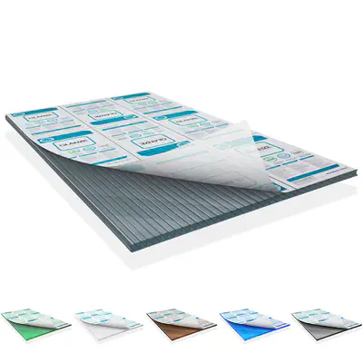 Chapa de Policarbonato Alveolar Cinza Refletivo 6mm - 2,10m x 6,00m - SABIC