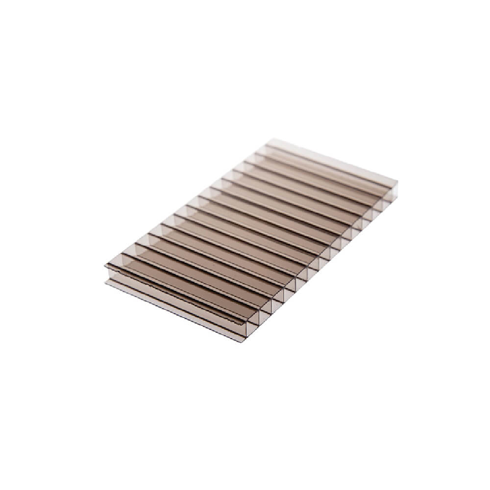 Chapa de Policarbonato Alveolar Bronze 6mm - 2,10m x 6,00m - Polygal
