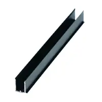 Perfil U 4mm Preto - 1,00m